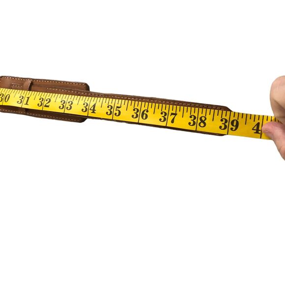 Vintage Fossil Woven Leather Boho Belt, Waist Accessory, Rodeo, Southwest Ranch - Picture 9 of 10